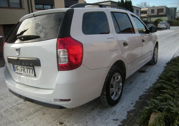 Dacia Logan cena 14500 przebieg: 180000, rok produkcji 2017 z Biała małe 191